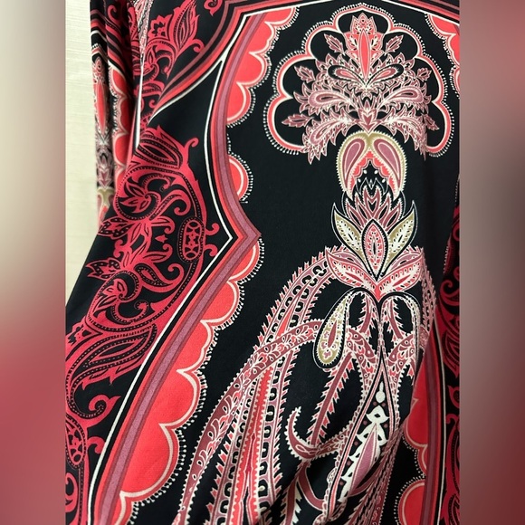 Alfani Woman 1X Red & Black Baroque Print Tunic Dress/Top - Picture 4 of 5